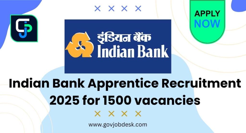 Indian Bank Apprentice Recruitment 2025