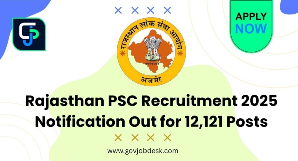 Rajasthan PSC Recruitment 2025